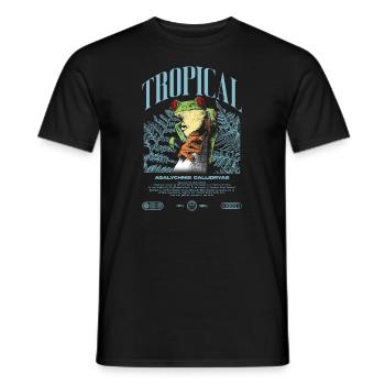 Grenouille arboricole aux yeux rouges Amphibien de la forêt tropicale - T-shirt homme - noir - Devant - AI Model Male 178 light (178cm)