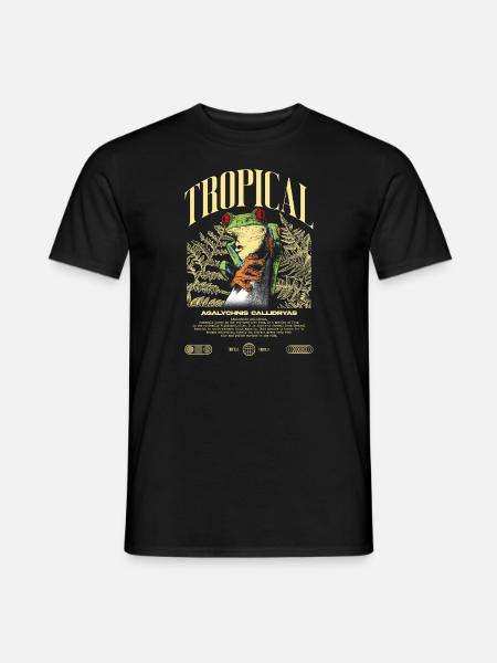 Rotäugiger Laubfrosch Regenwald Amphibie - Männer T-Shirt - Schwarz