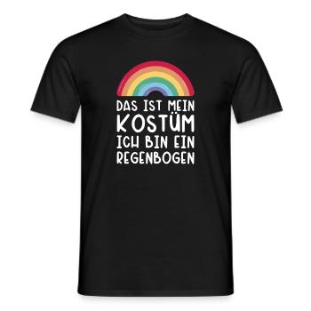 Das ist mein Kostüm Regenbogen Fasching Karneval - Männer T-Shirt - Schwarz - Vorne - AI Model Male 178 light (178cm)