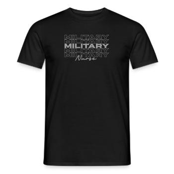 Infirmière militaire Infirmières médicales élégantes - T-shirt homme - noir - Devant - AI Model Male 178 light (178cm)