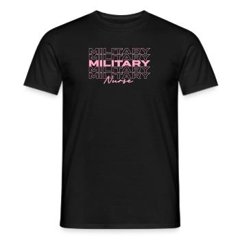 Infirmière militaire Infirmières médicales élégantes - T-shirt homme - noir - Devant - AI Model Male 178 light (178cm)