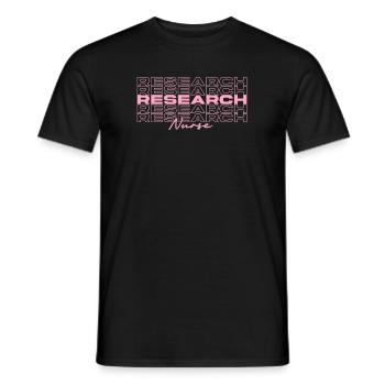 Research Nurse Medical Nurses Stylish - Men's T-Shirt - black - Front - AI Model Male 178 light (178cm)
