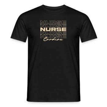 Infirmière cardiaque Infirmières médicales élégantes - T-shirt homme - noir - Devant - AI Model Male 178 light (178cm)