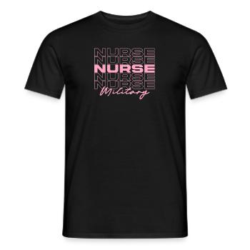 Infirmière militaire Infirmières médicales élégantes - T-shirt homme - noir - Devant - AI Model Male 178 light (178cm)
