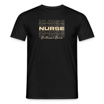 Critical Care Nurse Medical Nurses Stylish - Men's T-Shirt - black - Front - AI Model Male 178 light (178cm)