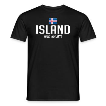 Iceland what else saying Scandinavia holidays - Men's T-Shirt - black - Front - AI Model Male 178 light (178cm)