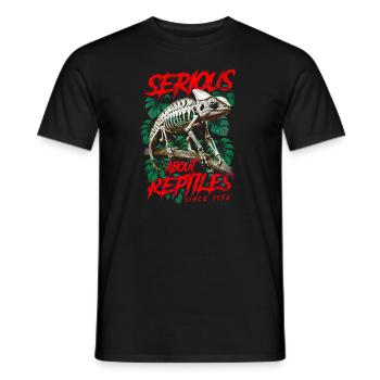 Pris au sérieux par les reptiles Gardien de reptiles Né en 1956 - T-shirt homme - noir - Devant - AI Model Male 178 light (178cm)