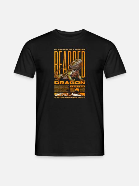 Bearded Dragon Reptile Keeper Birthday Born 1952 - Men's T-Shirt - black