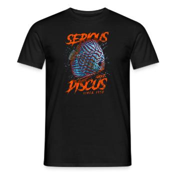 Ernsthaft im Bereich Diskusfische seit 1938 - Männer T-Shirt - Schwarz - Vorne - AI Model Male 178 light (178cm)