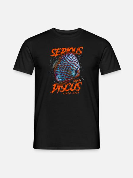 Ernsthaft mit Diskusfischen seit 2024 - Männer T-Shirt - Schwarz