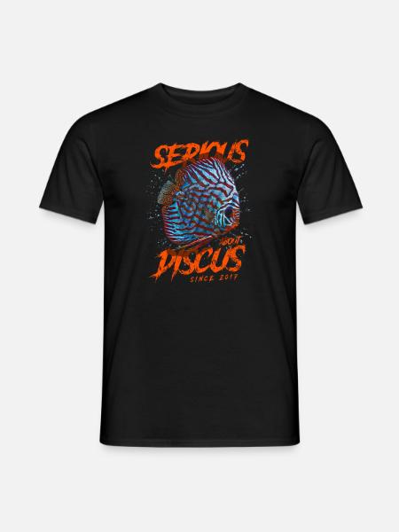 Ernsthaft mit Diskusfischen seit 2017 - Männer T-Shirt - Schwarz