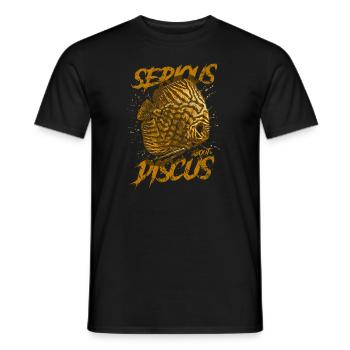 Sérieux au sujet du discus aquariophile gardien de discus - T-shirt homme - noir - Devant - AI Model Male 178 light (178cm)