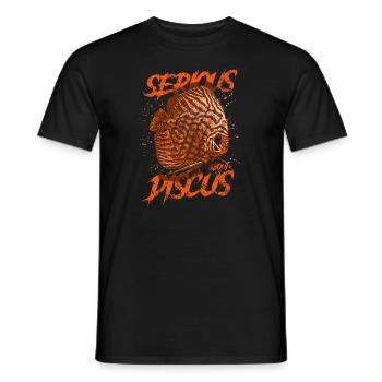 Sérieux au sujet du discus aquariophile gardien de discus - T-shirt homme - noir - Devant - AI Model Male 178 light (178cm)
