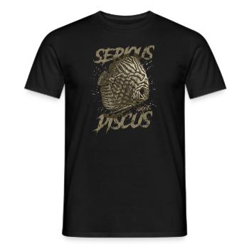 Sérieux au sujet du discus aquariophile gardien de discus - T-shirt homme - noir - Devant - AI Model Male 178 light (178cm)