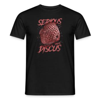Sérieux au sujet du discus aquariophile gardien de discus - T-shirt homme - noir - Devant - AI Model Male 178 light (178cm)