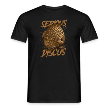 Sérieux au sujet du discus aquariophile gardien de discus - T-shirt homme - noir - Devant - AI Model Male 178 light (178cm)