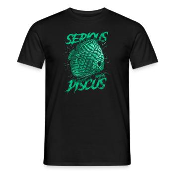 Sérieux au sujet du discus aquariophile gardien de discus - T-shirt homme - noir - Devant - AI Model Male 178 light (178cm)
