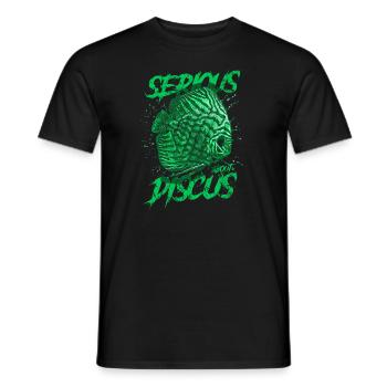 Sérieux au sujet du discus aquariophile gardien de discus - T-shirt homme - noir - Devant - AI Model Male 178 light (178cm)