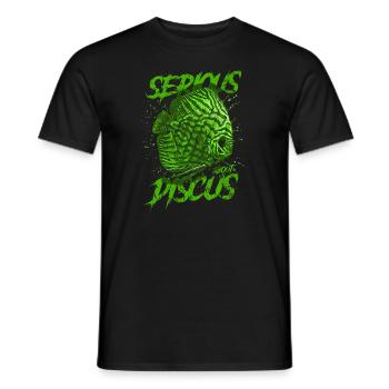 Sérieux au sujet du discus aquariophile gardien de discus - T-shirt homme - noir - Devant - AI Model Male 178 light (178cm)