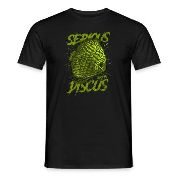 Sérieux au sujet du discus aquariophile gardien de discus - T-shirt homme - noir - Devant - AI Model Male 178 light (178cm)