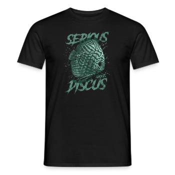 Sérieux au sujet du discus aquariophile gardien de discus - T-shirt homme - noir - Devant - AI Model Male 178 light (178cm)