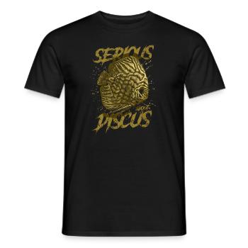 Sérieux au sujet du discus aquariophile gardien de discus - T-shirt homme - noir - Devant - AI Model Male 178 light (178cm)