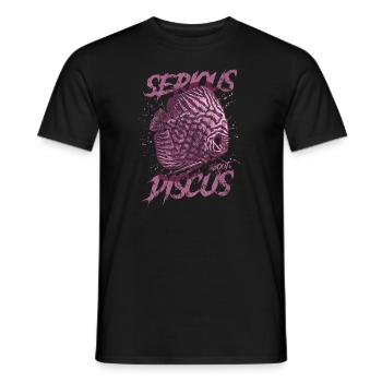 Sérieux au sujet du discus aquariophile gardien de discus - T-shirt homme - noir - Devant - AI Model Male 178 light (178cm)