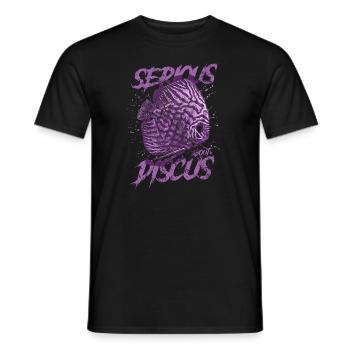 Sérieux au sujet du discus aquariophile gardien de discus - T-shirt homme - noir - Devant - AI Model Male 178 light (178cm)