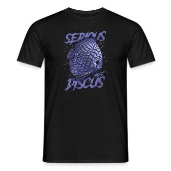 Sérieux au sujet du discus aquariophile gardien de discus - T-shirt homme - noir - Devant - AI Model Male 178 light (178cm)