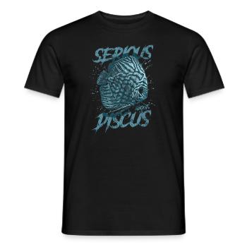 Sérieux au sujet du discus aquariophile gardien de discus - T-shirt homme - noir - Devant - AI Model Male 178 light (178cm)