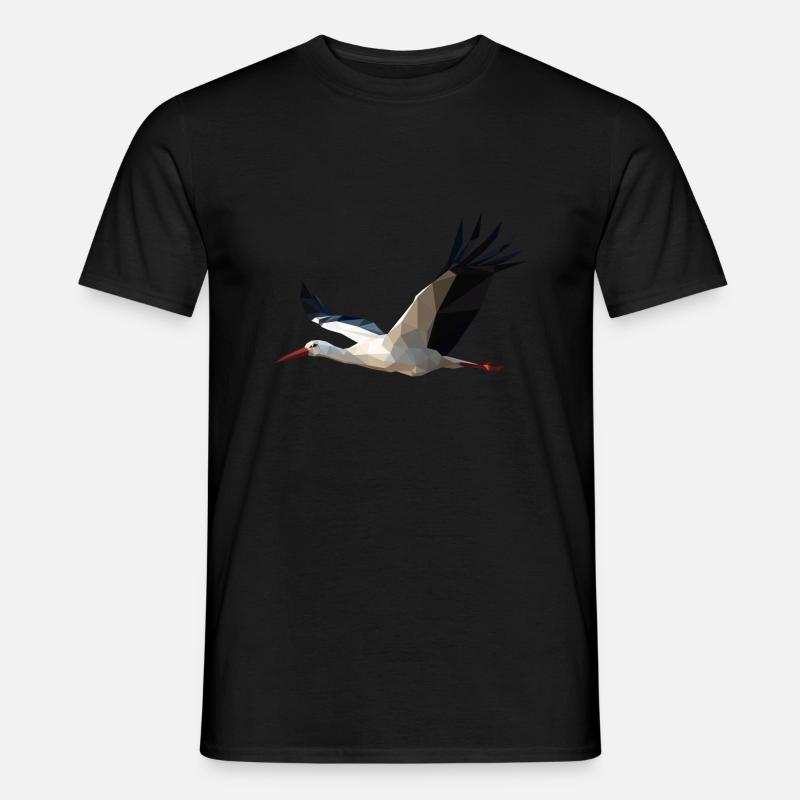 Storch - Männer T-Shirt - Schwarz