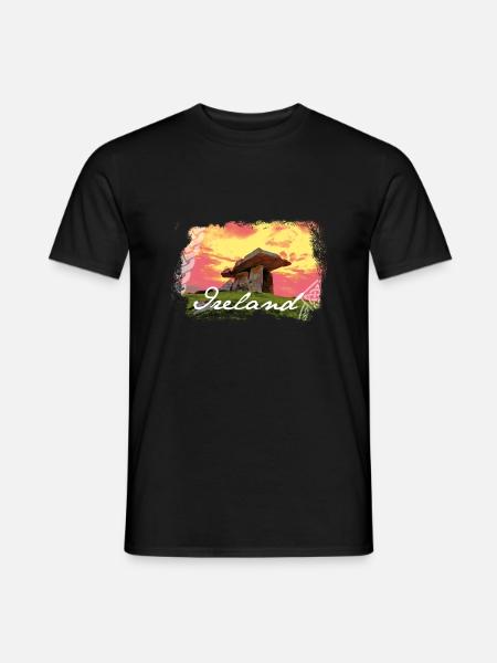 Irland Poulnabroune Dolmen - Männer T-Shirt - Schwarz