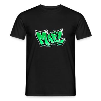 Graffiti Name Maël - T-shirt homme - noir - Devant - AI Model Male 178 light (178cm)
