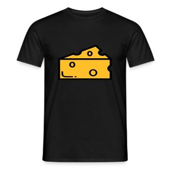 fromage - T-shirt homme - noir - Devant - AI Model Male 178 light (178cm)