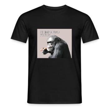Chimpmund Freud - Men's T-Shirt - black - Front - AI Model Male 178 light (178cm)