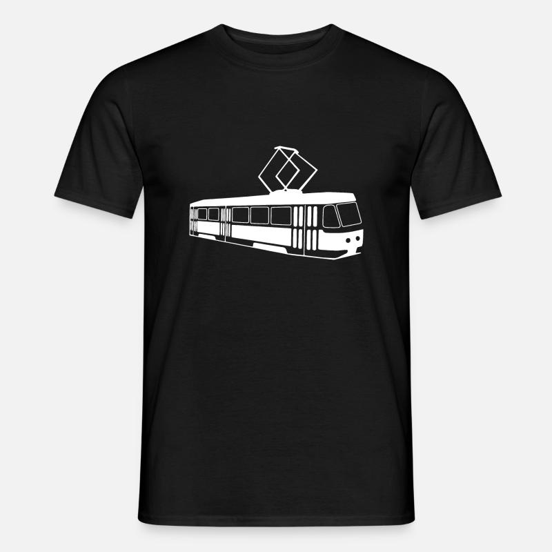 Straßenbahn Geschenk - Männer T-Shirt - Schwarz