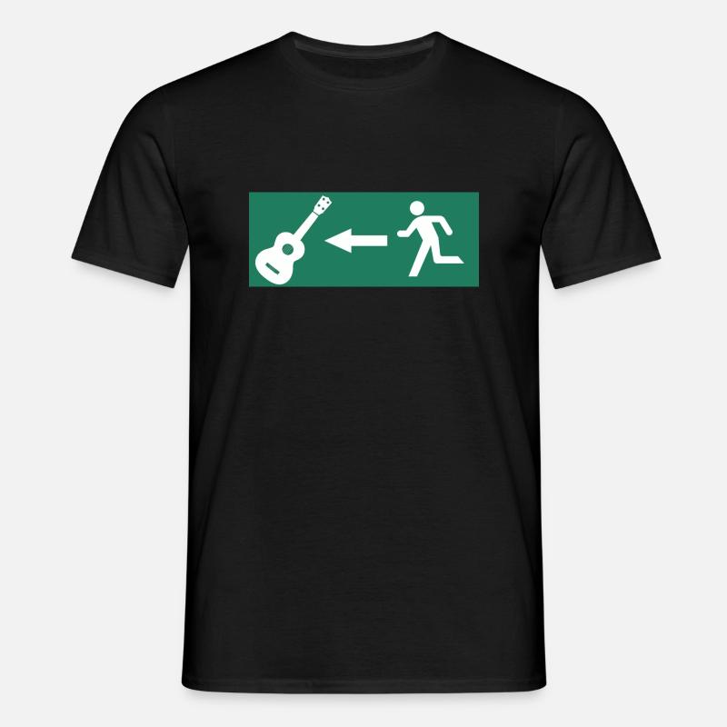 Ukulele Escape - Männer T-Shirt - Schwarz