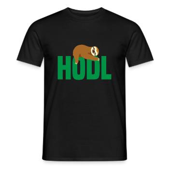 Fautier avec Bitcoin, Hodl - T-shirt homme - noir - Devant - AI Model Male 178 light (178cm)