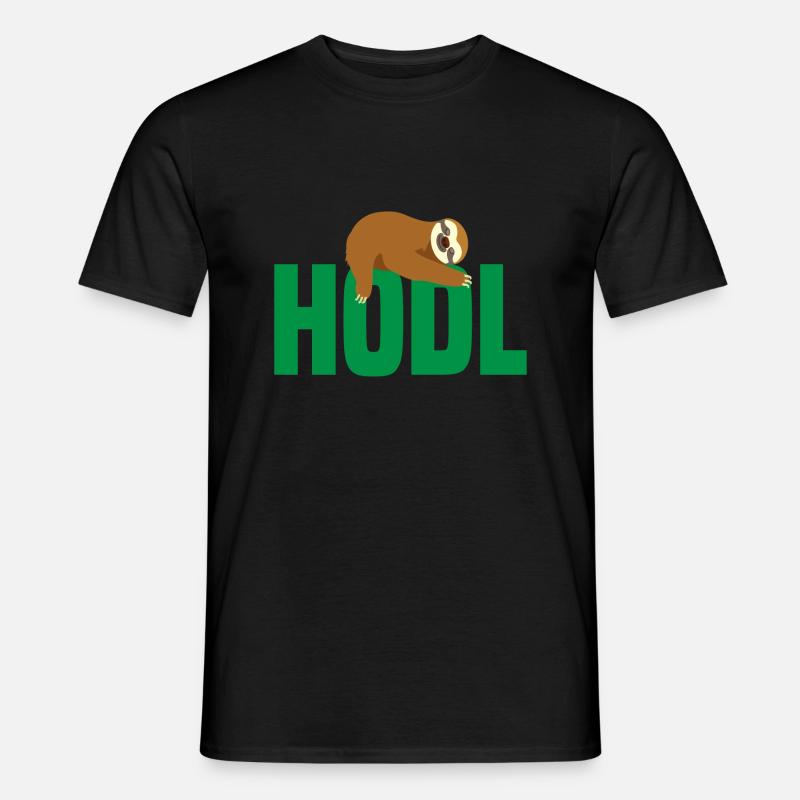 Fautier mit Bitcoin, Hodl - Männer T-Shirt - Schwarz