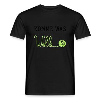 Komme was Wolle - Männer T-Shirt - Schwarz - Vorne - AI Model Male 178 light (178cm)
