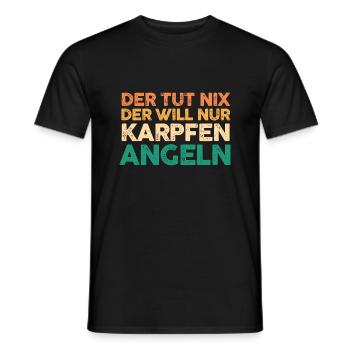 Angeln Angler Karpfen Fischer - Männer T-Shirt - Schwarz - Vorne - AI Model Male 178 light (178cm)