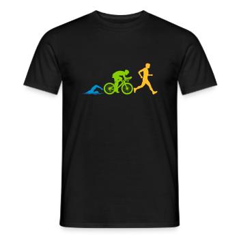 Sport Triathlon Competition - Men's T-Shirt - black - Front - AI Model Male 178 light (178cm)