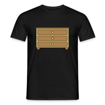 Tiroirs de meubles design Commode - T-shirt homme - noir - Devant - AI Model Male 178 light (178cm)