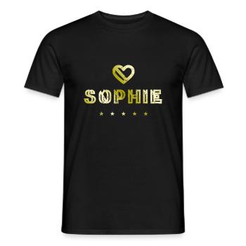 Sophie Herz - T-shirt homme - noir - Devant - AI Model Male 178 light (178cm)