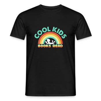 Cool Kids Read Book Reader Funny Bookworm - Men's T-Shirt - black - Front - AI Model Male 178 light (178cm)