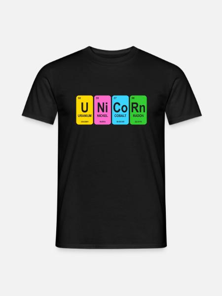 Einhorn - Männer T-Shirt - Schwarz