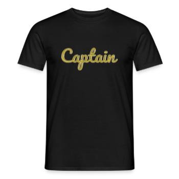 Capitaine - T-shirt homme - noir - Devant - AI Model Male 178 light (178cm)
