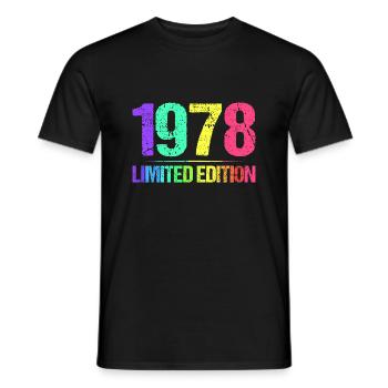 1978 Limited Edition Jahrgang 78er Retro Jahrgang - Männer T-Shirt - Schwarz - Vorne - AI Model Male 178 light (178cm)