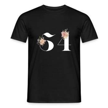 54th Anniversary flowers (Gift of 54 years) - Men's T-Shirt - black - Front - AI Model Male 178 light (178cm)