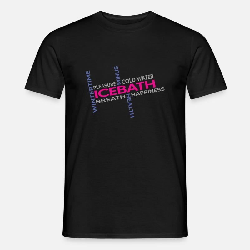 eisbader winterbader kälteresistent eisbad - Männer T-Shirt - Schwarz